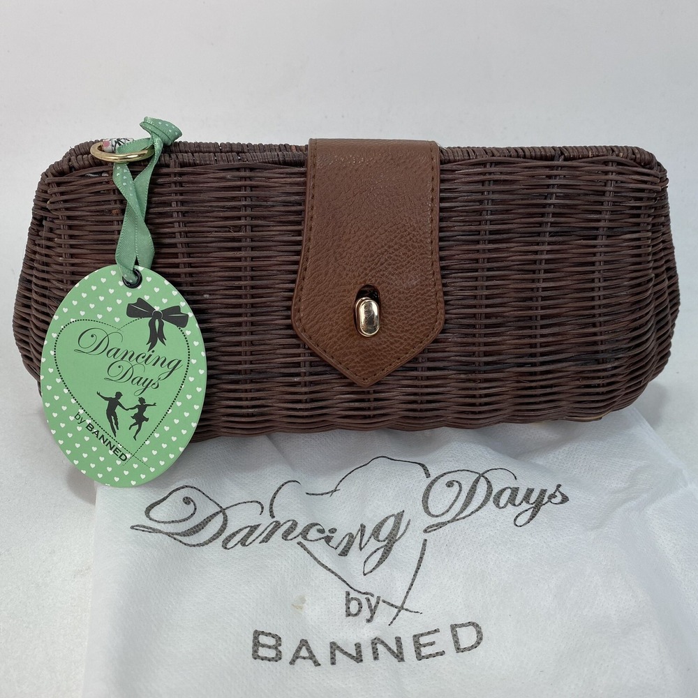 Dancing days by Banned Natural Straw Bag, Hand Woven Bag, retro/vintage